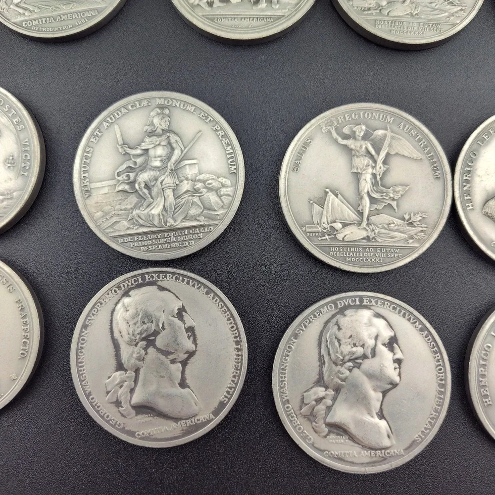 21 America's first medals pewter George Washington Daniel Morgan collector coins